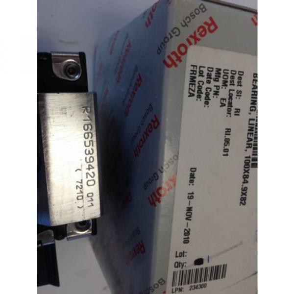 origin REXROTH/BOSCH R166539420 011 7210  5101-9638-A LINEAR RAIL BEARING  DG #3 image