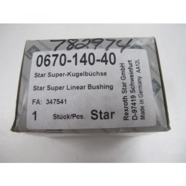 STAR Rexroth 40MM LINEAR SUPER BALL bushing BEARINGS 0670-140-40 Germany #2 image