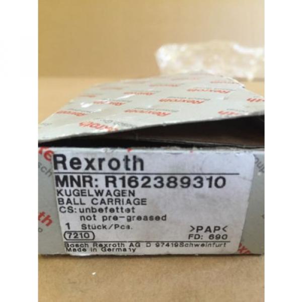 REXROTH MNR: R162389310 BALL BEARING LINEAR BALL CARRIAGE #8 image