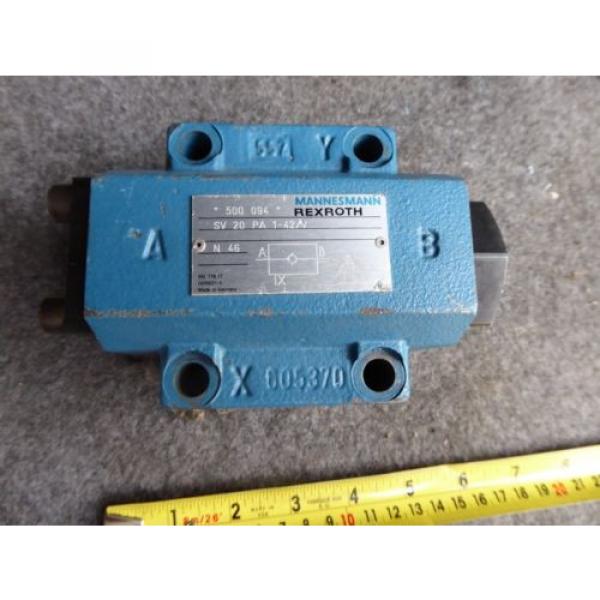 Origin REXROTH HYDRAULIC VALVE SV20PA1-42/V #1 image