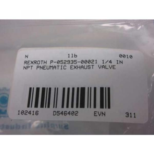 Origin REXROTH P-052935-00021 1/4 IN NPT PNEUMATIC EXHAUST VALVE D546402 #6 image