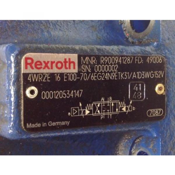 REXROTH SOLENOID VALVE 4WRZE 16 E100-70/6EG24B9ETK31/ A1D3WG152V #2 image