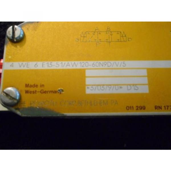 Mannesmann Rexroth Directional Control Valve 4WE6E13-51/AW120-60N9D/V/5 / 4WE6 #4 image