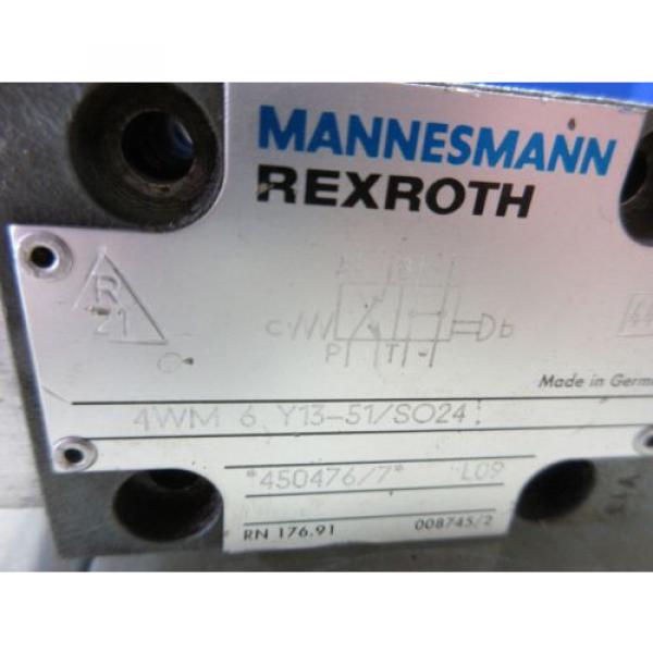 REXROTH SOLENOID VALVE 4WM 6 Y13-51/SO24 4WM 6 Y13-51/S024 #3 image