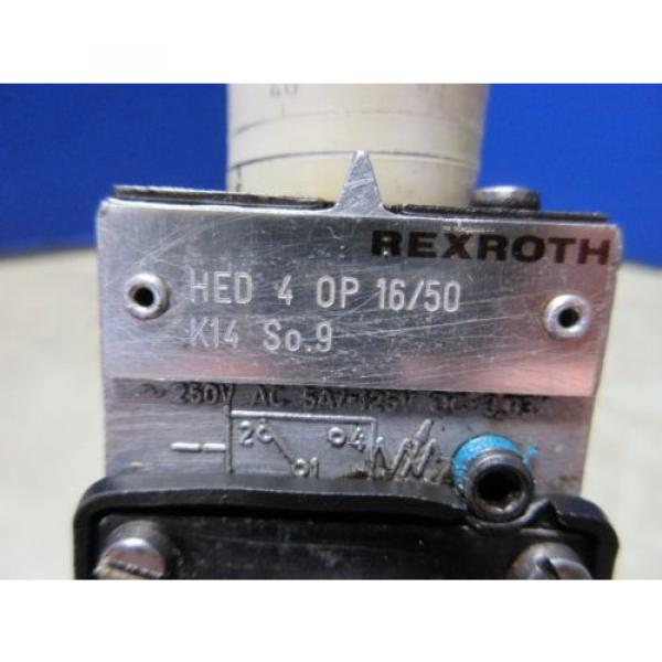 REXROTH VALVE HED 4 0P 16/50 K14 SO9 250V HED40P16/50 HED 4 OP 16/50 #2 image