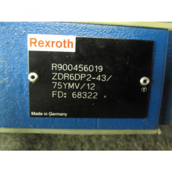 Origin REXROTH PRESSURE REDUCING VALVE # ZDR6DP2-43/75YMV/12 # R900456019 #2 image