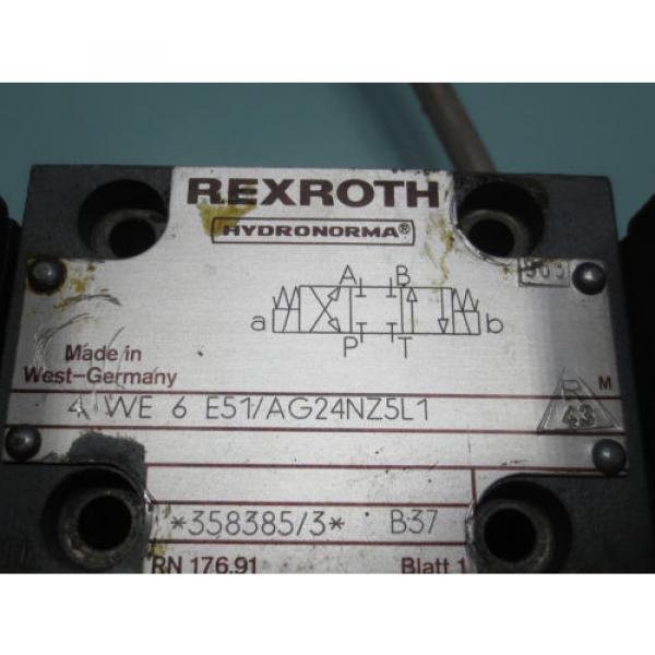 REXROTH HYDRONORMA  VALVE 4 WE6 E51/AG24NZ5L1 43 4WE6E51/AG24NZ5L143 #2 image