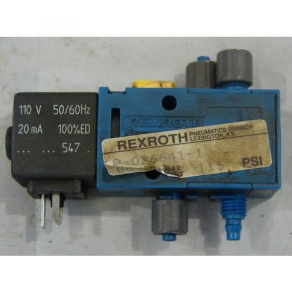 REXROTH/MECMAN 840 PNEUMATIC VALVE 110V 20MA XLNT #4 image