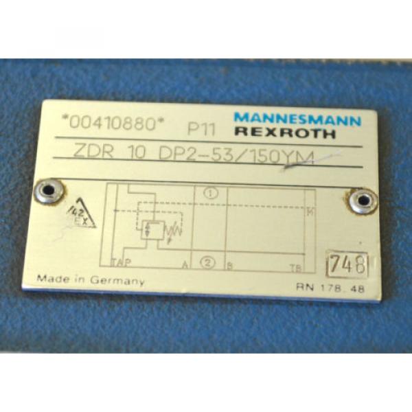 Rexroth Mannesmann ZDR10DP2-53/150YM Druckreduzierventil HYDRAULIC VALVE #2 image