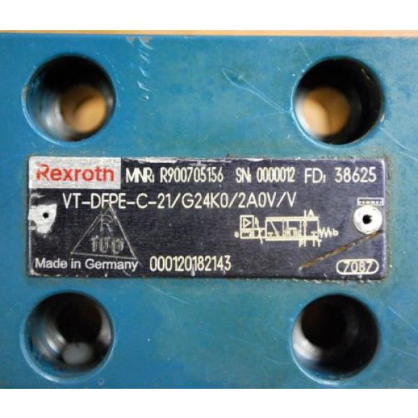 Rexroth PN:R900705156 VT-DFPE-C-21/G24K0/2A0V/V Proportional Valve #2 image