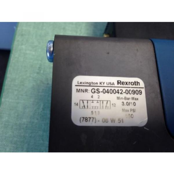 REXROTH GS-040042-00909 CERAM PNEUMATIC VALVE, 24VDC, 21W, 150-PSI BC #2 image