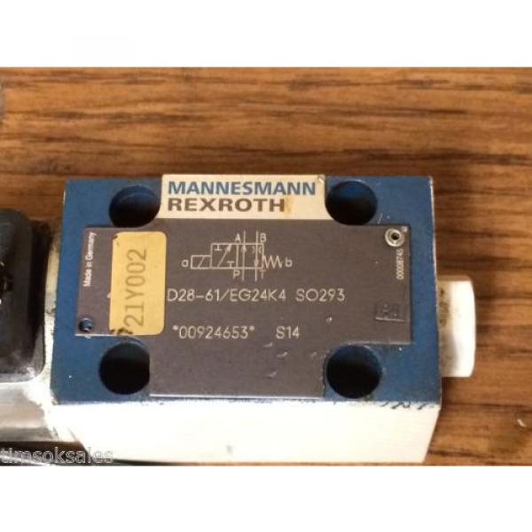 Mannesmann Rexroth 4WE 6 D28-61/EG24K4 SO293 Control Valve, Used WorkIng #3 image