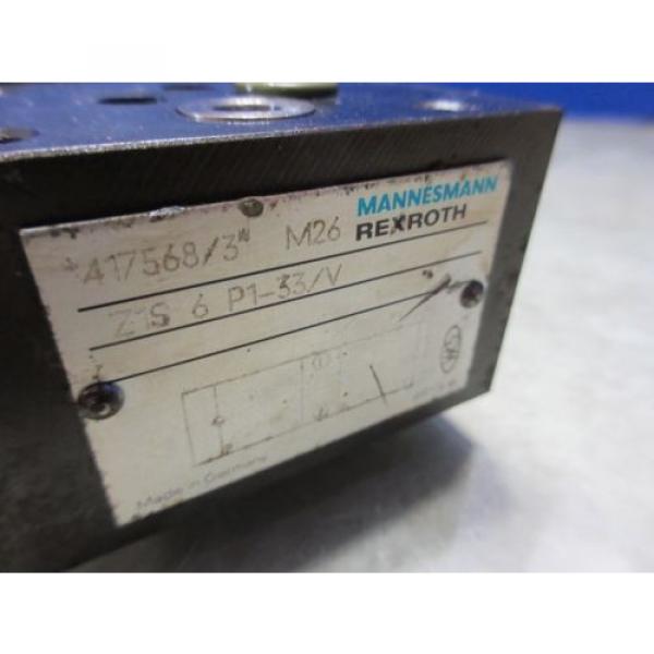 REXROTH MINI VALVE 417568/3 M26 Z1S 6 P1-33/V CNC #2 image