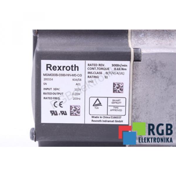 MSM030B-0300-NN-M0-CG1 R911295554 02KW 102V 16A 200HZ 3000/MIN REXROTH ID27469 #6 image