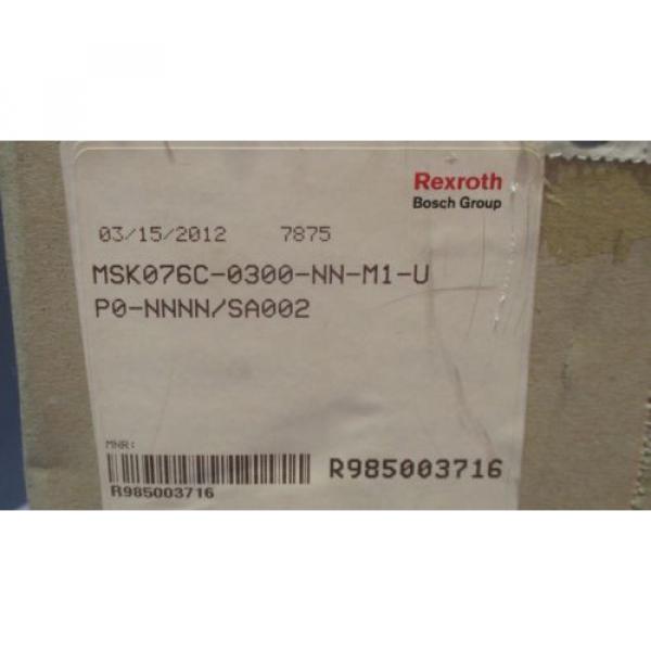 Rexroth R985003716 MSK076C-0300-NN-M1-UP0-NNNN-SA002 Permanent Magnet Motor NIB #2 image