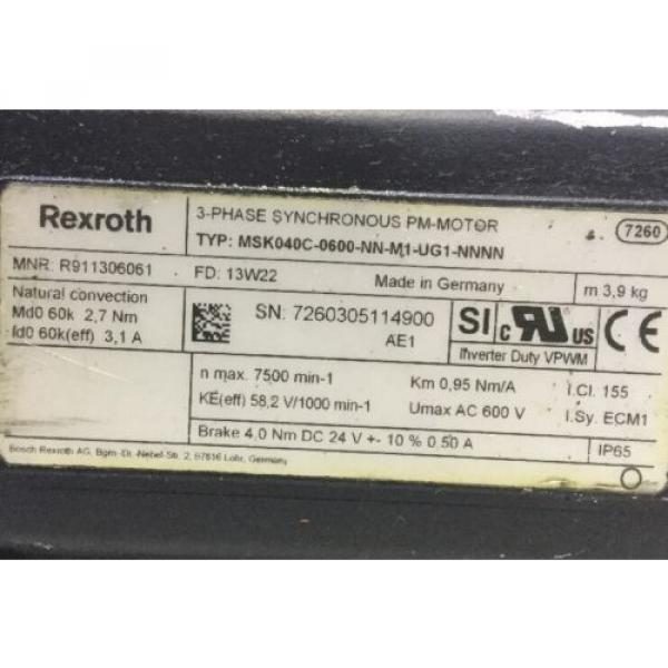 GETRIEBEMOTOR  SEW+Rexroth  // SAF37 AQH80/3 + MSK 040C-0600-NN-M1-UG1-NNNN #5 image