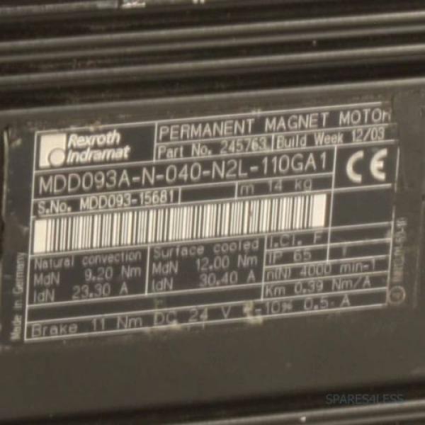 Rexroth Indramat Servomotor MDD093A-N-040-N2L-110GA1 GEB #2 image