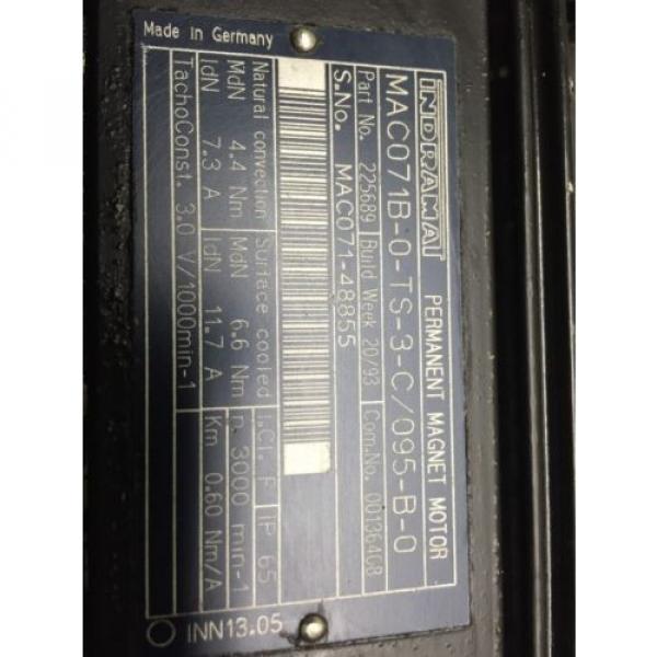 Rexroth / Indramat MAC071B-0-TS-3-C/095-B-0, Servo Motor p/n:225689 EMCO #2 image