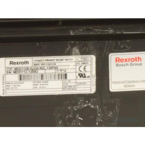 REXROTH Servomotor MDD112B-N-020-N2L-130PA0 REM #2 image