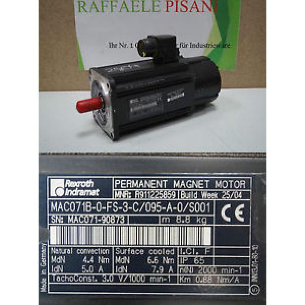 Rexroth Indramat Perm Magn Mot MAC071B-0-FS-3-C/095-A-0/S001 #1 image