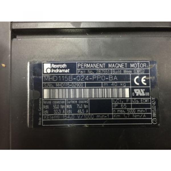 REXROTH SERVO MOTOR, MHD115B-024-PP0-BA #3 image