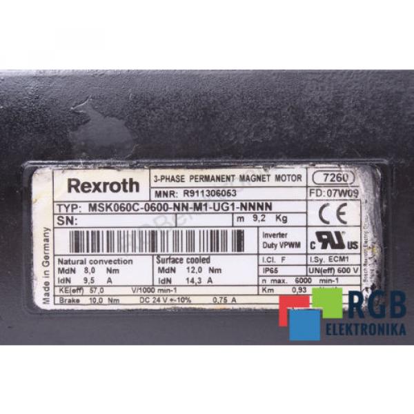 STATOR FOR MOTOR MSK060C-0600-NN-M1-UG1-NNNN BOSCH REXROTH 12M WARRANTY ID21542 #6 image