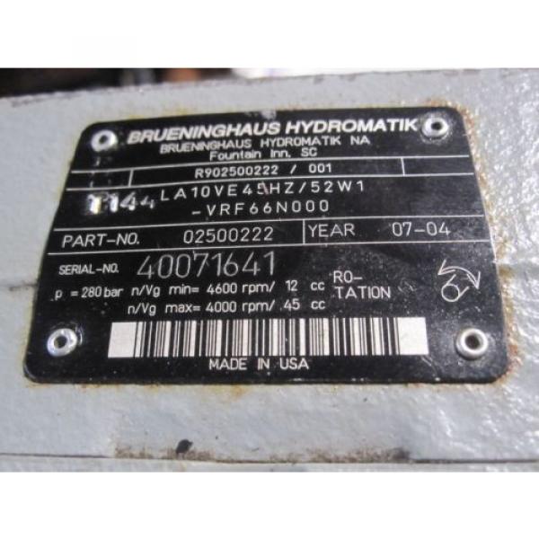 Origin BRUENINGHAUS DUAL DISPLACEMENT MOTOR # R902500222 # LA10VE45HZ/52W1VRF66N000 #4 image