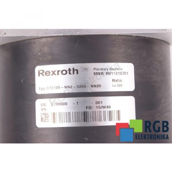 GEARBOX GTE120-NN2-020A-NN20 R911310701 I=20 REXROTH ID27483 #5 image