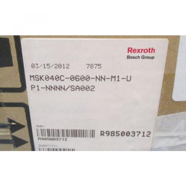 Rexroth MSK040C-0600-NN-M1-UP1-NNNN/SA002 Permanent Magnet Servo Motor NIB #2 image