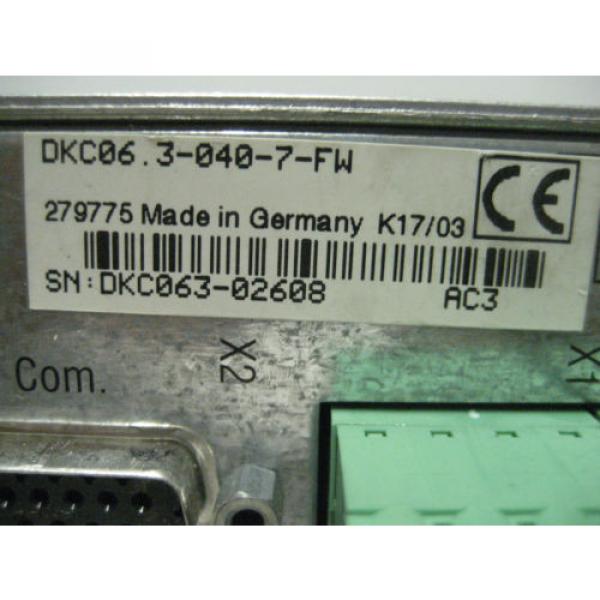 REXROTH DKC06 3-040-7-FW INDRAMAT SERVO CONTROLLER DRIVE #9 image