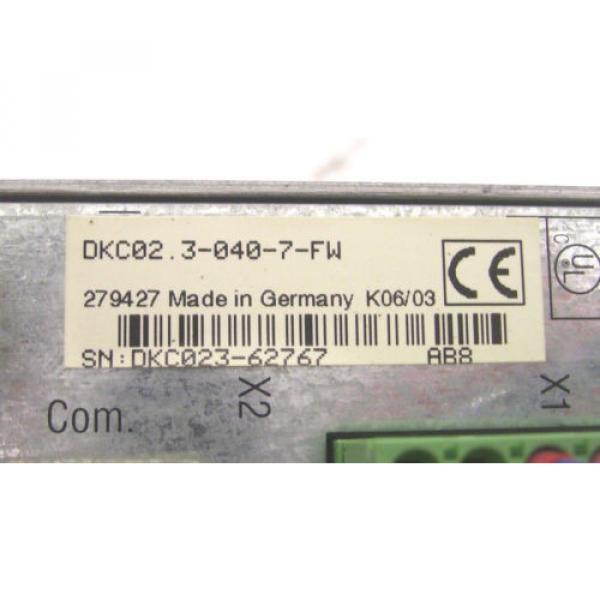 INDRAMAT SERVO DRIVE DKC023-040-7-FW  FWA-ECODR3-SMT-02VRS-MS  60 Day Warranty #9 image