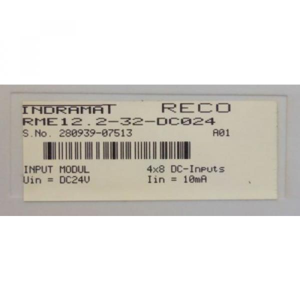 INDRAMAT RECO INTERBUS 24VDC INPUT MODULE RME122-32-DC024 #2 image