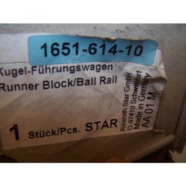 Origin BOSCH REXROTH SIZE 65 RUNNER BLOCK BALL RAIL 1651-614-10 #3 image