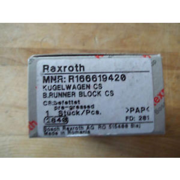 Origin IN BOX REXROTH 166619420 RAIL BEARING BLOCK 2840 #1 image