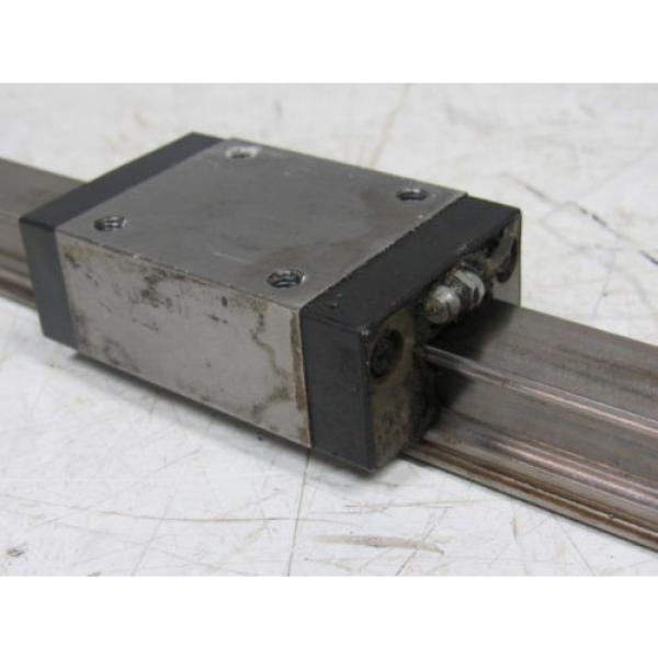 Rexroth 1622-81X-10 2 Rail Runner Liner Bearing Blocks W/Liner Rail 46-5/8#034; #8 image