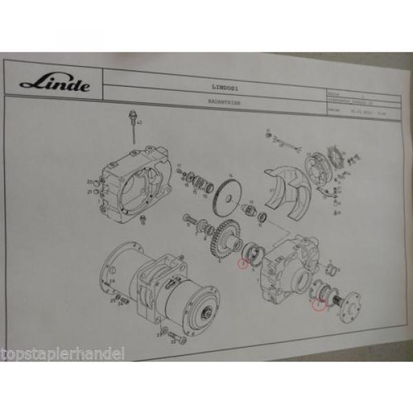 Cuscinetto a rulli cuscinetto Linde no. 9509000875 Tipo H/T/L/E BR 131,144, #4 image