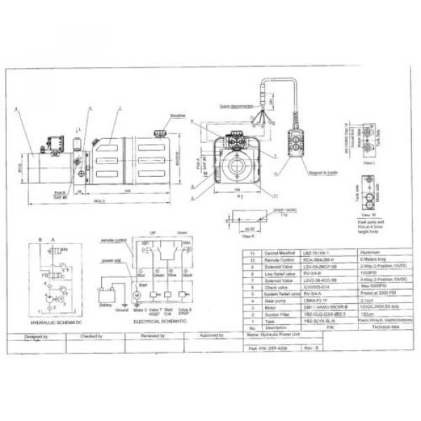 4208C Dump Trailer Hydraulic Power Unit,12V Double Acting,8L Metal Tank, OEM qua #3 image