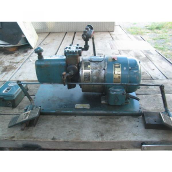 3HP WHITNEY Hydraulic Pump 3ph/220/480 w/Tank,Valves,Dualfoot control #1 image