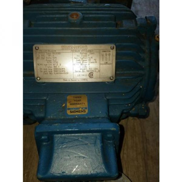 SIEMENS 5HP PE-21 PLUS RGZESD  3PH 1730RPM ELECTRIC MOTOR HYDRAULIC PUMP MOTOR #2 image