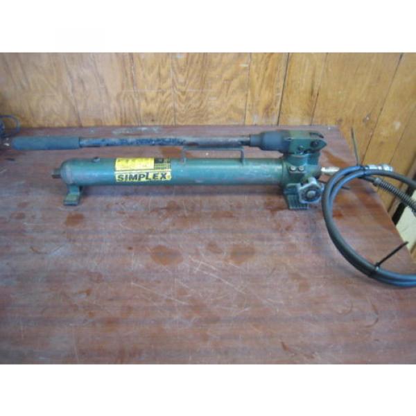 SIMPLEX P42 HYDRAULIC HAND PUMP With Hose 10,000PSI Free Shipping Used #1 image