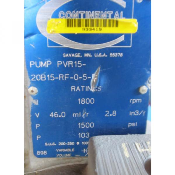 CONTINENTAL POLYPAC 20HP PVR15-RF-0-5-F  35 GAL TANK #4 image