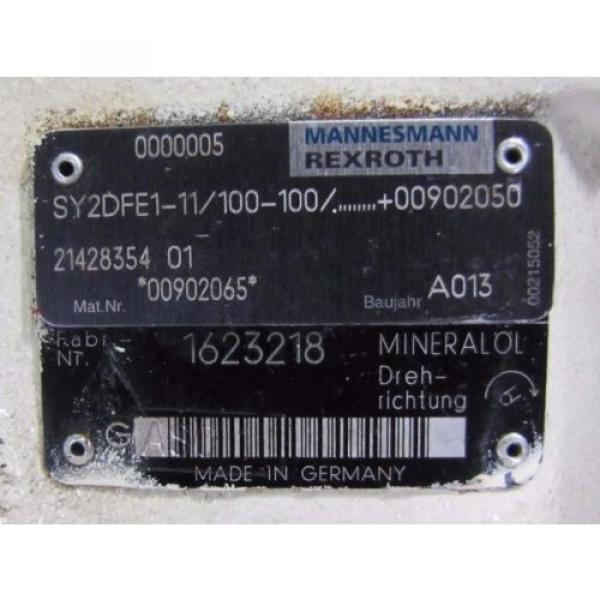 MANNESMANN REXROTH SY2DFE1-11/100-100/+00902050 HYDRAULIC pumps #2 image