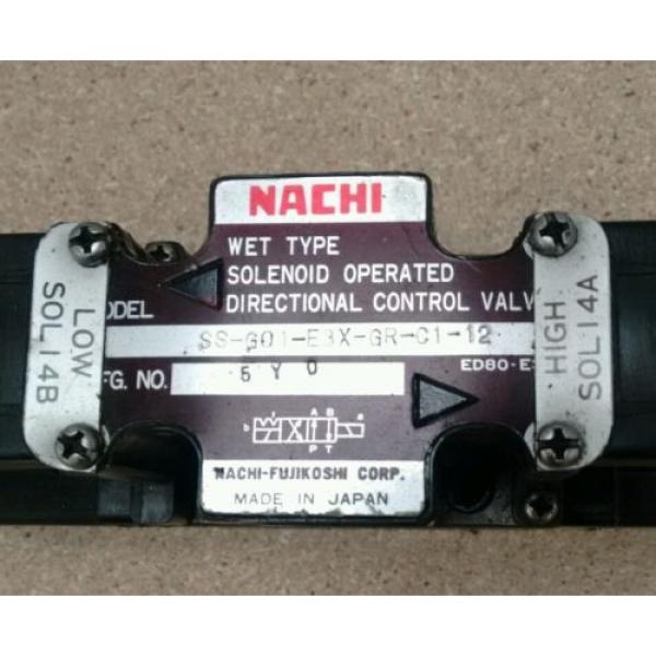 NACHI SOLENOID HYDRAULIC VALVE SS-G01-E3X-GR-C1-12 #2 image