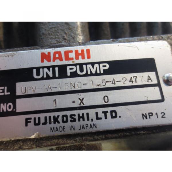 MEIDENSHA MEIDEN HYDRAULIC MOTOR LTF70-NR NACHI PUMP UPV-1A-16N0-15-4-2477A #5 image