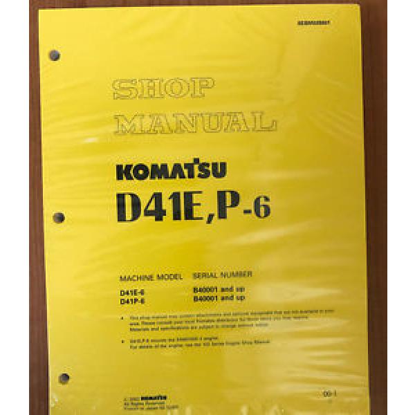 Komatsu D41E-6, D41P-6 w/ 6D102E-2 Engine Service Printed Manual #1 image