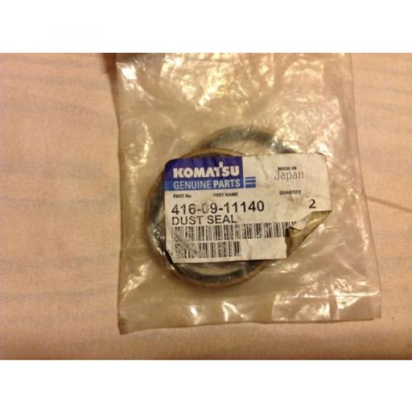 GENUINE KOMATSU PARTS 416-09-11140 DUST SEAL, 4160911140, NIB, N.O.S, SET OF 2!! #1 image