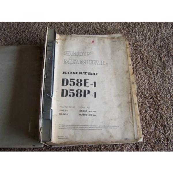 Komatsu D58E-1 D58P-1 80588- Dozer Tractor Factory Service Shop Repair Manual #2 image