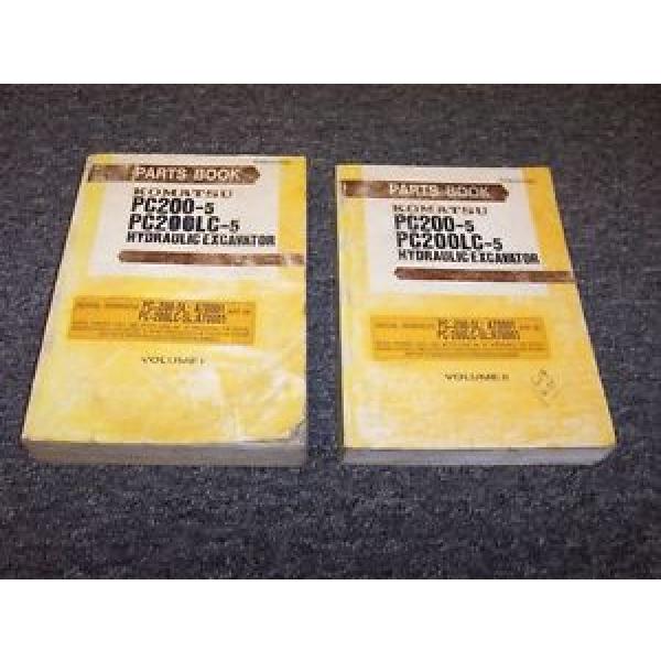 Komatsu PC200-5 PC200LC-5 Hydraulic Excavator Parts Catalog Manual Guide Set #1 image