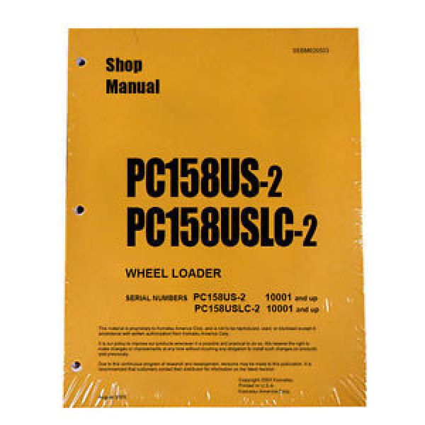 Komatsu Service PC158US-2, PC158USLC-2 Shop Manual NEW #1 image