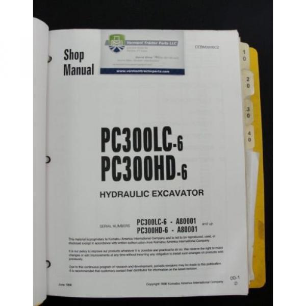 Komatsu PC300LC-6 PC300HD-6 excavator service shop manual CEBM3006C2 #3 image